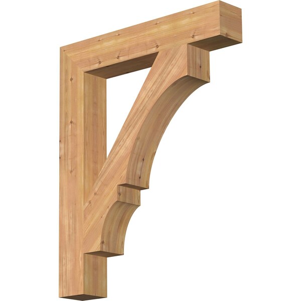Ekena Millwork Balboa Block Smooth Bracket, Western Red Cedar, 5 1/2"W x 34"D x 42"H BKT06X34X42BOA05SWR - main
